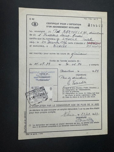 Frankreich 10f stempelmarke - frankreich,