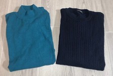 2 x Herren Pullover Pulli P. Langella /XAGON Dunkelblau+Tannengrün Gr. L (TG XL)