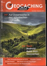 Geocaching Magazin Nr. 6 /2012 - Zeitschrift für das Hightech Abenteuer mit GPS