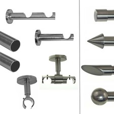 BASIT Gardinenstange Edelstahl