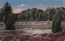 820597) AK Bienenstand in der Lüneburger Heide gelaufen 1917