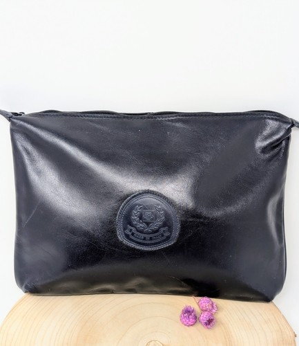 Vintage leder kosmetiktasche - leder,