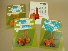 4 Prospekte Fiat OM Gabelstapler BM BGM DM BIM BGIM DIM DI E aus den 70er Jahren