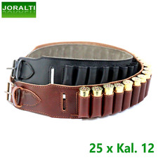 Schrot- Patronengurt JORALTI Leder Kal. 12; Flinte Munitionsgürtel, Ammo Belt