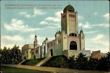 Ak Brüssel, Weltausstellung 1910, Herstal Arms Manufacture Pavilion - 4837682