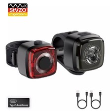 Fahrradlicht Set StVZO-LED Fahrradbeleuchtung/Lampe -USB-C -superhell-IPX5
