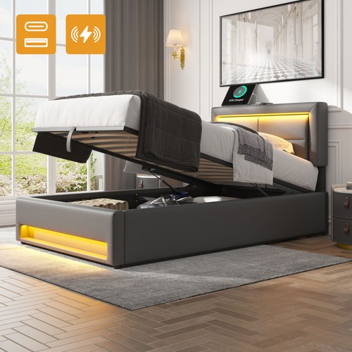Polsterbett 90x200cm usb - usb, led