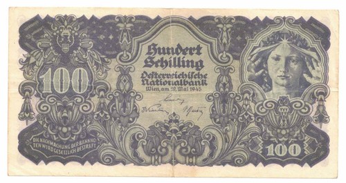 Banknote österreich 100 - -,