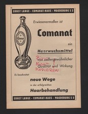 MAGDEBURG, Werbung 1941, Ernst Lange Comanat-Haus Haarwuchsmittel