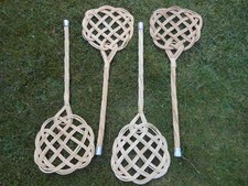 SONDERPOSTEN 4 x Teppichklopfer Teppich Klopfer Sonne 3-fädig Peddigrohr 2 Wahl