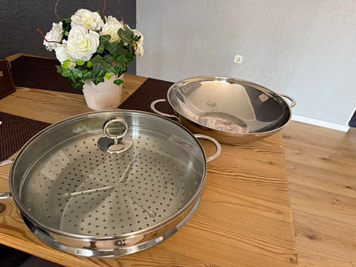 Tcm edelstahl wok mit - edelstahl,