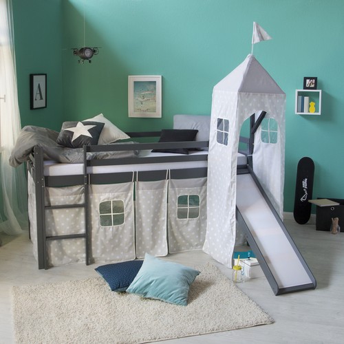 Hochbett 90x200 kinderbett mit - hochbett,
