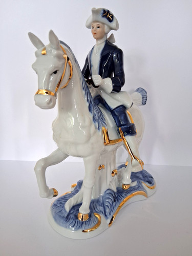 Porzellanfigur reiter - porzellanfigur, im