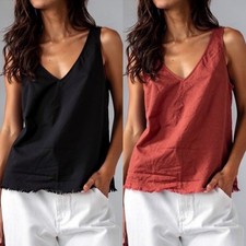 Leinentop Schwarz Rot Neu 36