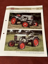 Eicher Traktor Dieselschlepper EKL  11 Geräteträger 1953 Weltbild Prospekt