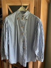 Bluse Damen Gr. 38-40 hellblau gestreift Landhausmode Tracht