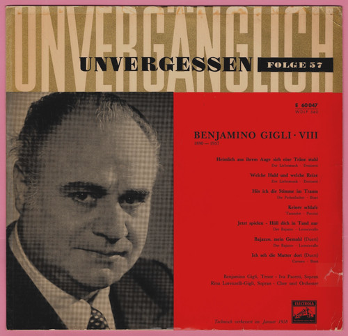 Vinyl benjamino gigli - vinyl-10"-lp,