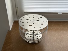 Fritz Hansen Ikebana Vase Große VersionEdelstahl / Glas WIE NEU!