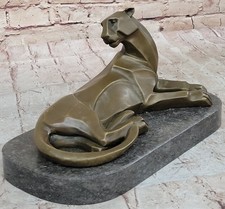 Messingskulptur Unterzeichnet Moore Afrikanischer Buchse Löwe König Von Figur