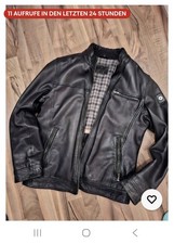 Hochwertige Milestone Lederjacke Biker Schwarz Gr. 48