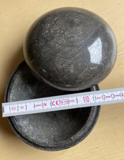 Deko-Dose aus Marmor 12 x 8 cm Aufbewahrung Stein Schmuck-Dose