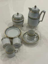 Augarten,Blättchenkante, Mokkaservice, 4 Personen