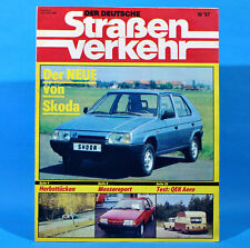 Der Deutsche Straßenverkehr 10/1987 BMW K 100 QEK Aero Skoda Favorit HP 500 M16