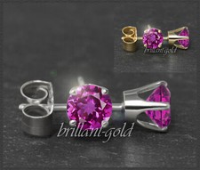 Ohrstecker 585 Gold, Rhodolith