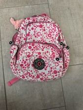 Damen Kipling Rucksack Tasche pink weiß top