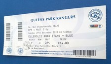 2019 QUEENS PARK RANGERS - HULL CITY - Eintrittskarte/Ticket - 29.Dezember 2019