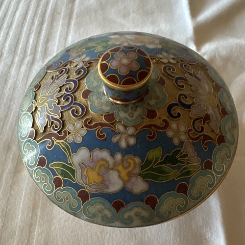 Chinesische cloisonne dose mit - cloisonne,