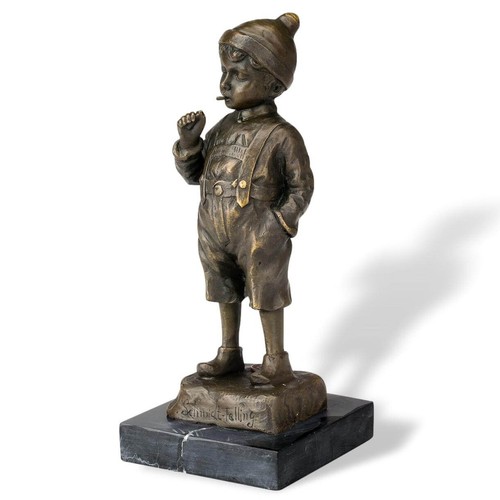 Bronze skulptur junge beim - skulptur,