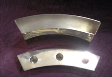 Gunter Lambert  ORPHEE  Objekt Kerzenleuchter für 3 Kerzen versilbert   Vase