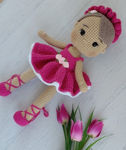 Ballerina amigurumi gehäkelt - ballerina,