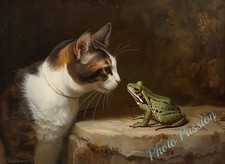 A4 Poster Kunstdruck Katze