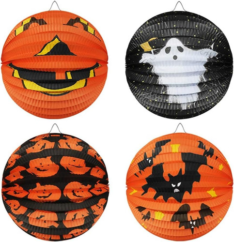 Halloween papier laternen - halloween,
