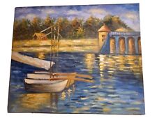 WANDBILD auf Leinwand im DOPPELPACK! Meer & Schiffe || XL Horizont Bild 61x51x2