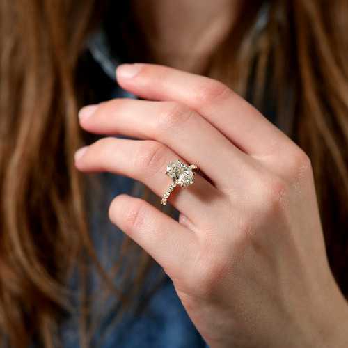 Ovaler diamantring - ovaler,
