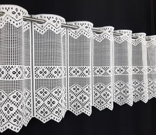 Bistrogardine Jacquard Scheibengardine Kurzgardine Küchengardine weiß