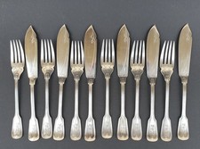 Fischbesteck WMF versilbert Jugendstil ca. 1910