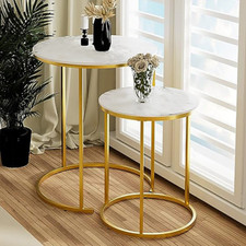 Couchtisch Marmor Gold Weiß