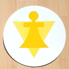 Gelbe große Engelkarte von
