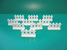 10 Lego 33303 Zaun - Elemente Gartenzaun weiß 1x4  City Haus (021123N)