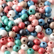 Bunte Holzperlen zum