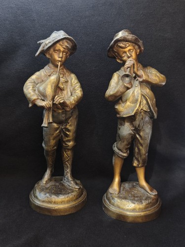Zwei figuren zinkguss - zwei,