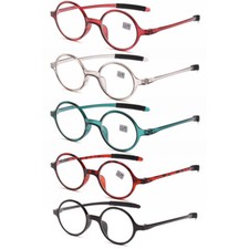 Neu Retro Lesebrille Rund Vintage Gläser Brille Herren Damen +1.0 bis +4.0