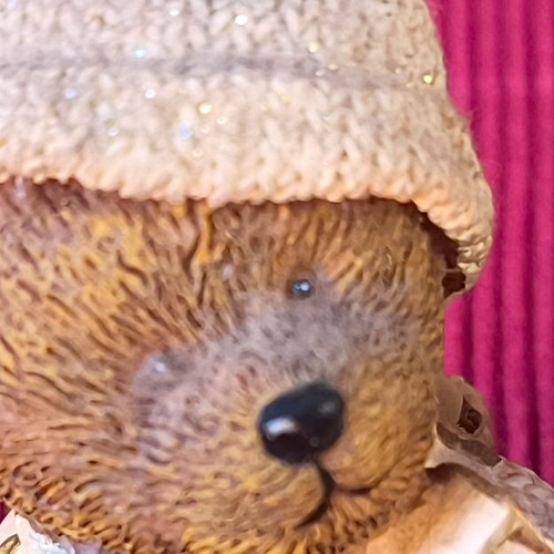 Bärenfigur braun mit mütze - braun,