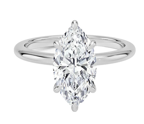 14k weißgold solitär - 14k, ring