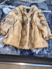 Pelzjacke echt, mit großem