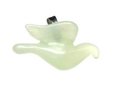 Friedenstaube Serpentin grün 30 mm mit Öse